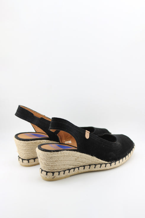 Verbenas Peep-Toe Espadrille Slingback Wedge