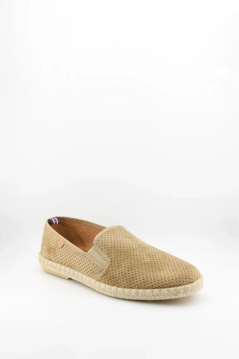 Verbenas Men Perforated Suede Espadrille Loafer