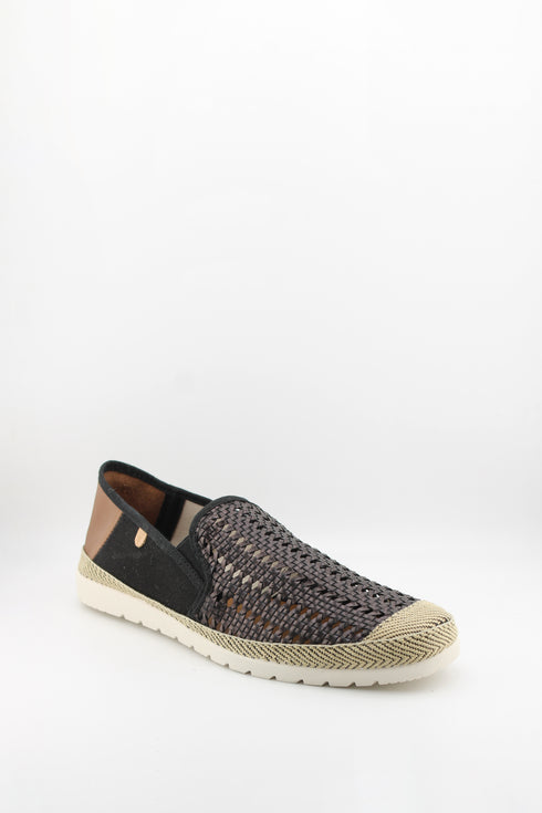 Verbenas Men Woven Slip-On Espadrille Loafers