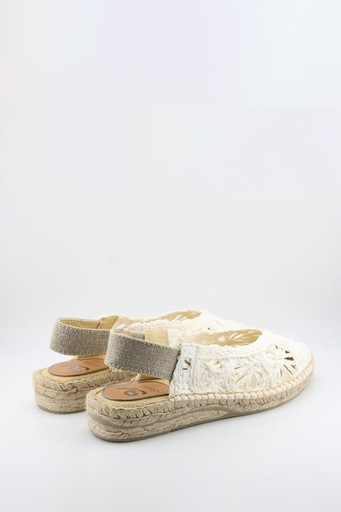Salvi Calzados Crochet Espadrille Slingback Sandals