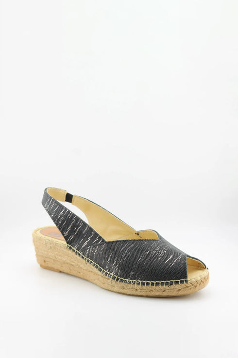 Salvi Calzados Woven Slingback Espadrille Wedge Sandals