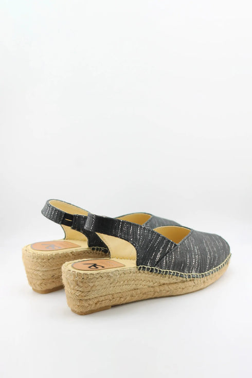 Salvi Calzados Woven Slingback Espadrille Wedge Sandals