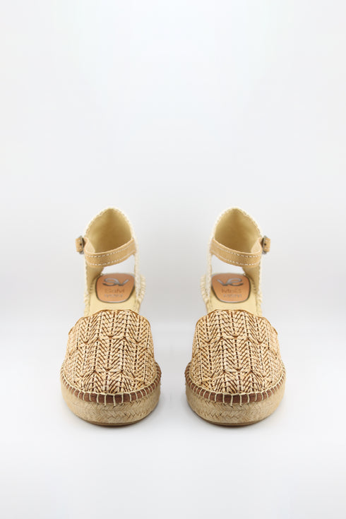 Salvi Calzados Woven Espadrille Wedge Sandals