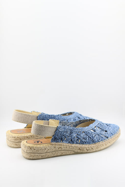 Salvi Calzados Crochet Espadrille Slingback Sandals