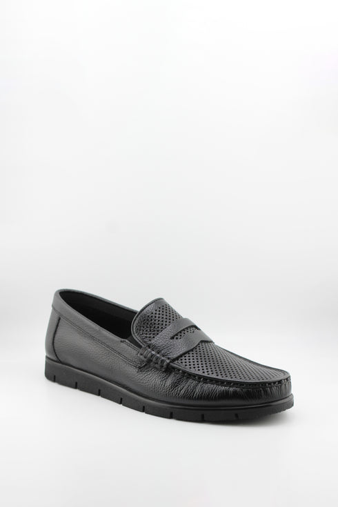DFC Relax Men Perforated Leather Moccasin with Rubber Sole