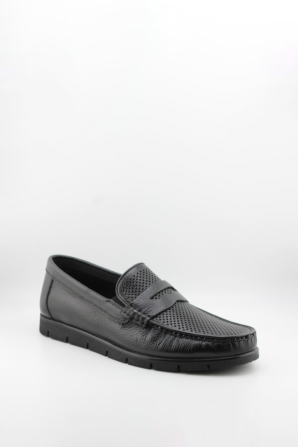 DFC Relax Men Perforated Leather Moccasin with Rubber Sole