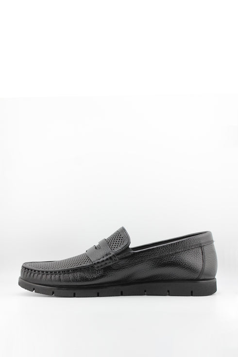 DFC Relax Men Perforated Leather Moccasin with Rubber Sole