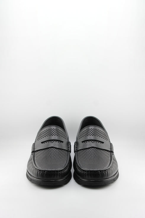 DFC Relax Men Perforated Leather Moccasin with Rubber Sole