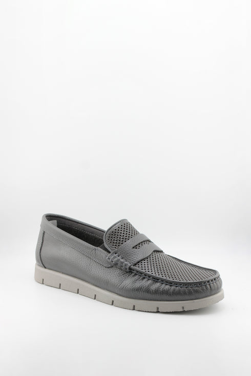 DFC Relax Men Perforated Leather Moccasin with Rubber Sole