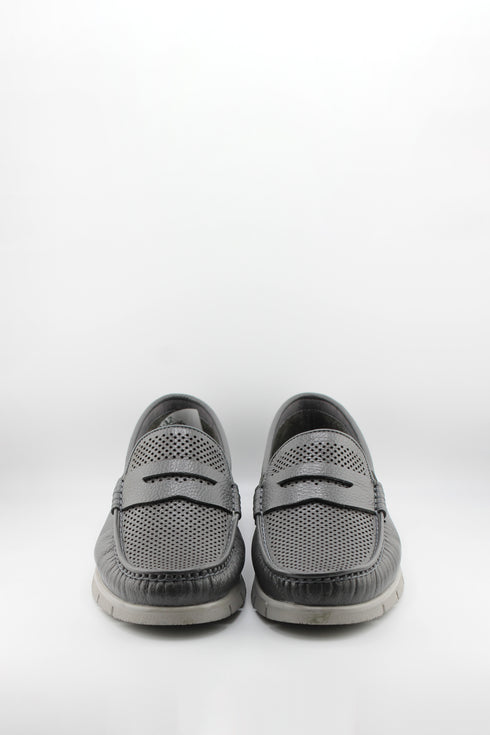 DFC Relax Men Perforated Leather Moccasin with Rubber Sole