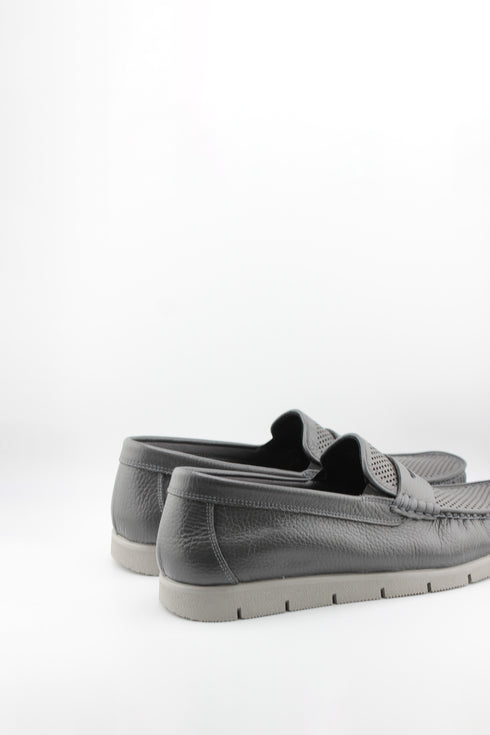 DFC Relax Men Perforated Leather Moccasin with Rubber Sole
