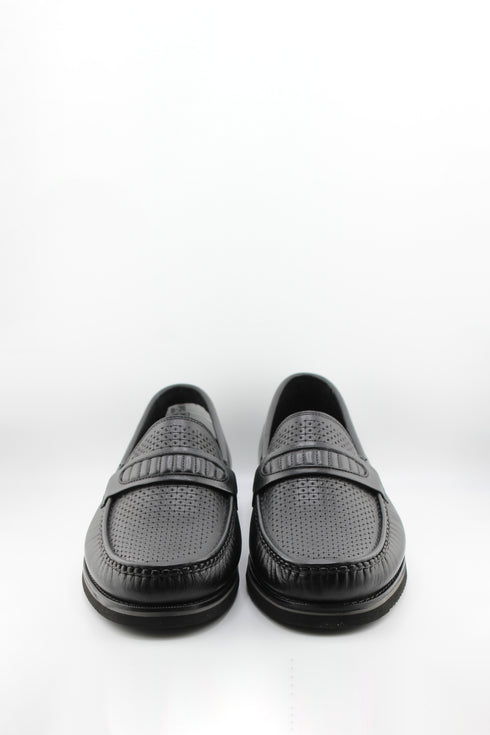 DFC Relax Men Perforated Leather Loafer with Stitching