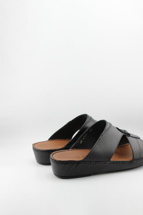 DFC Relax Men Leather Slide Sandals with Stitch Detail