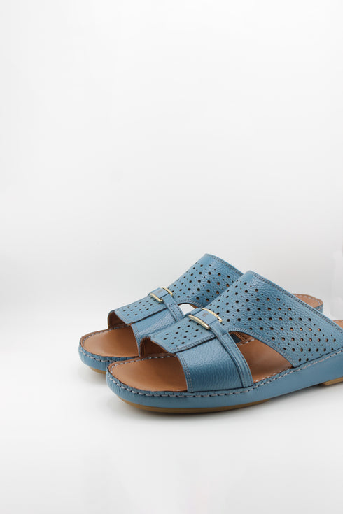 DFC Relax Men Perforated Slide Sandals with Buckle