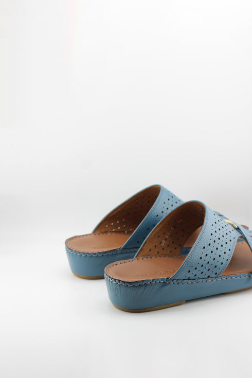 DFC Relax Men Perforated Slide Sandals with Buckle