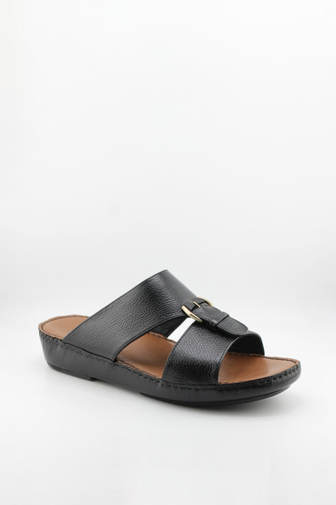 DFC Relax Men Leather Slide Sandals with Buckle