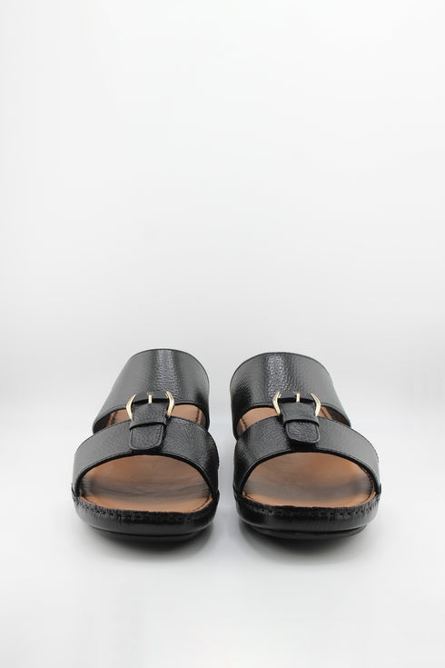 DFC Relax Men Leather Slide Sandals with Buckle