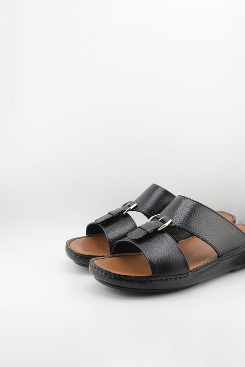 DFC Relax Men Leather Slide Sandals with Buckle