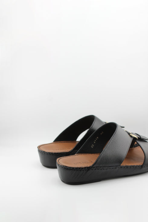 DFC Relax Men Leather Slide Sandals with Buckle