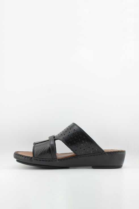 DFC Relax Men Perforated Slide Sandals with Buckle