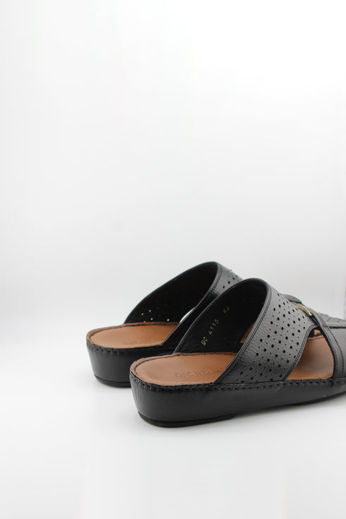 DFC Relax Men Perforated Slide Sandals with Buckle