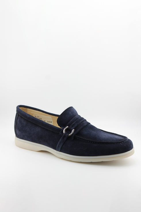 DFC Relax Men Suede Loafer with Metal Accent