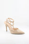 Sante Pointed Toe Studded Strap Heels