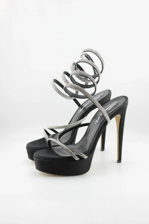 Sante High Stiletto Spiral Strap Heels