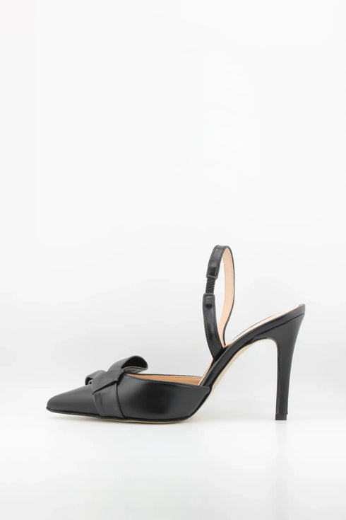 Sante Pointed Toe Slingback Heels with Bow