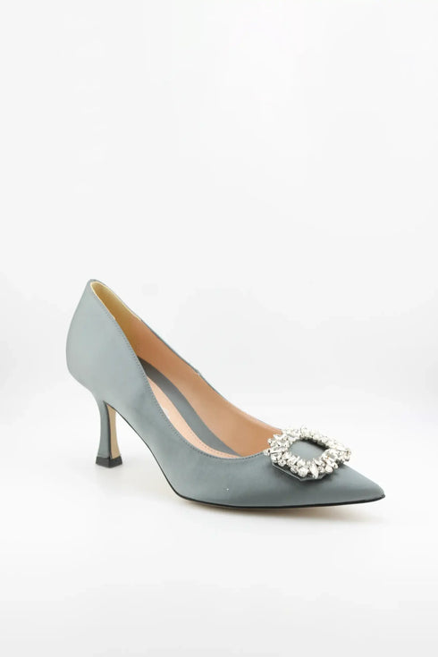 Sante Embellished Pointed Toe Kitten Heels