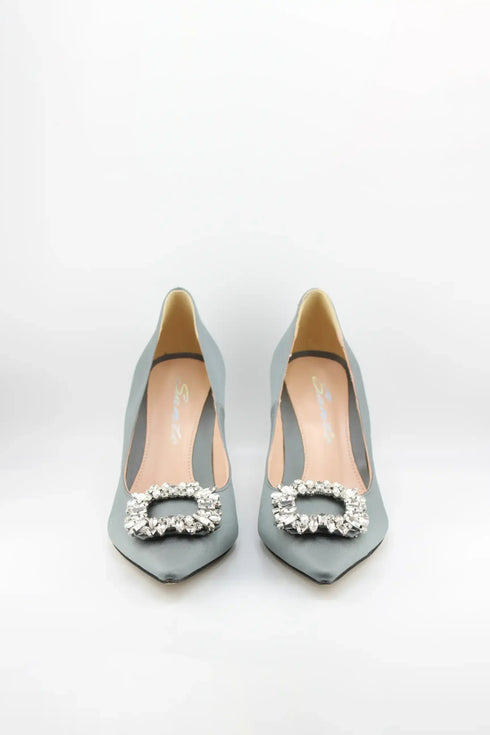 Sante Embellished Pointed Toe Kitten Heels