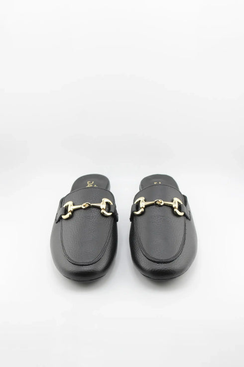 Sante Leather Slip-On Loafer with Gold Chain