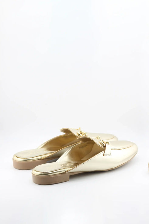 Sante Leather Slip-On Loafer with Gold Chain
