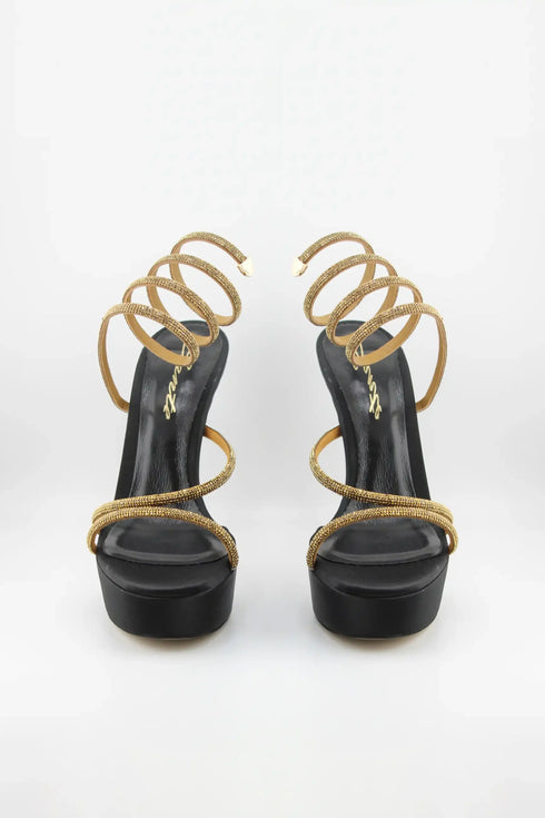 Sante High Stiletto Spiral Strap Heels