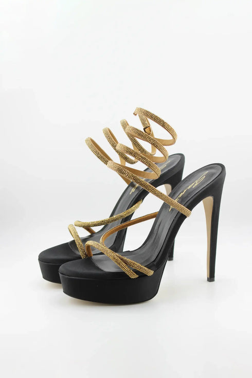 Sante High Stiletto Spiral Strap Heels