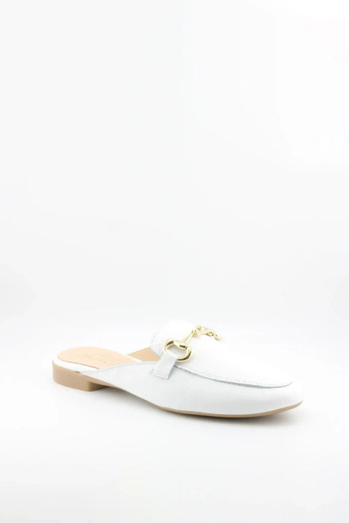 Sante Leather Slip-On Loafer with Gold Chain