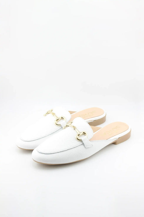Sante Leather Slip-On Loafer with Gold Chain