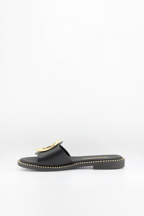 Ragazza Slide Sandals with Embellished Buckle