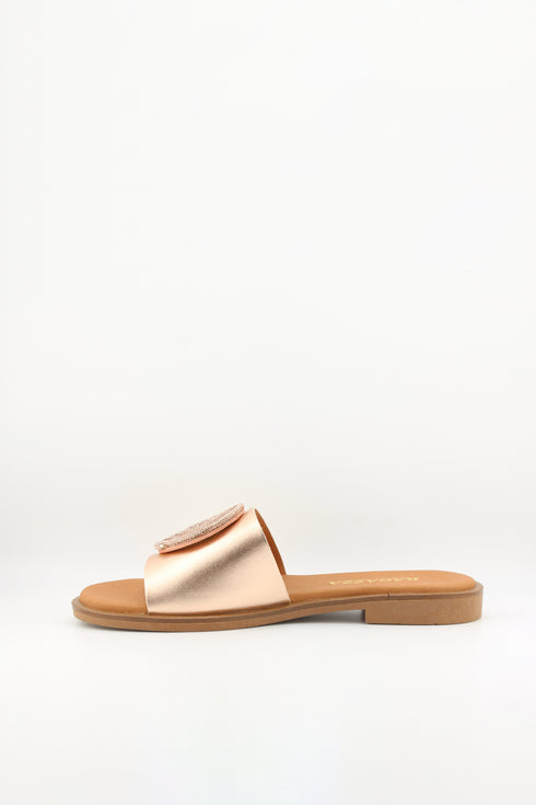 Ragazza Elegant Spiral Embellished Slide Sandals