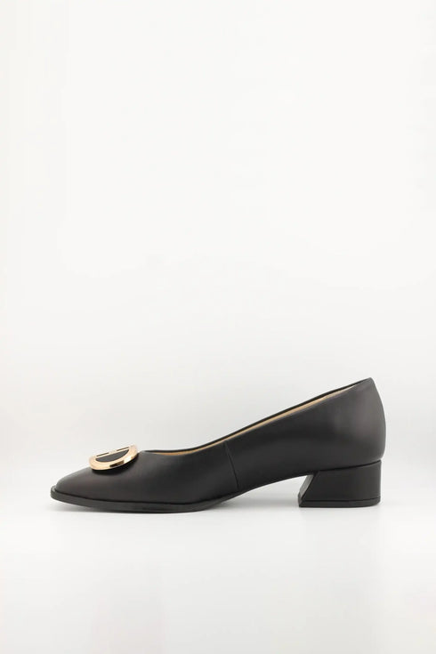 DFC Relax Leather Loafers with Metallic Accent