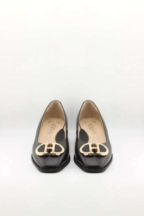 DFC Relax Leather Loafers with Metallic Accent