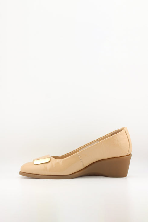 DFC Relax Wedge Heel Patent Leather Loafers