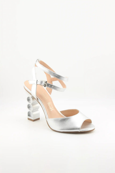 Capelli Rossi Geometric Heel Peep-Toe Sandals