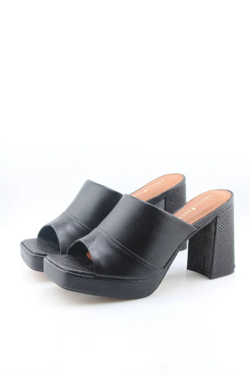 Capelli Rossi Chunky Heel Open-Toe Slip-On Sandals