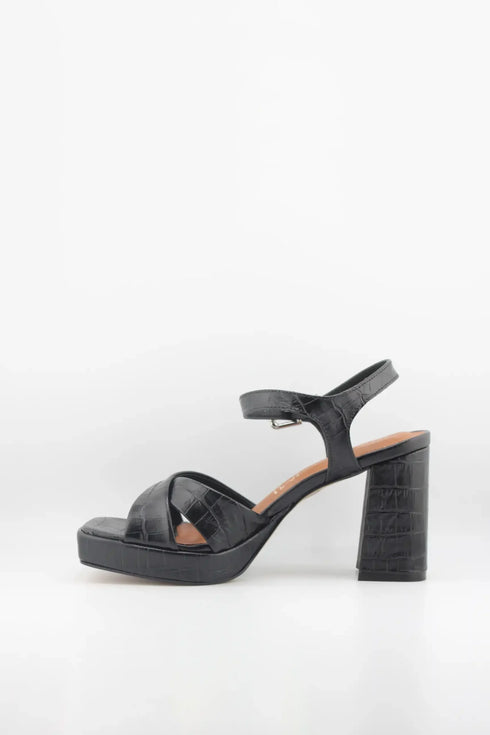 Capelli Rossi Chunky Crisscross Strap Heeled Sandals