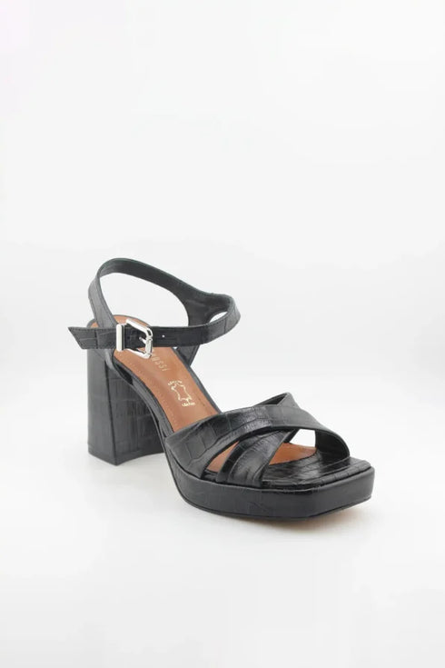 Capelli Rossi Chunky Crisscross Strap Heeled Sandals