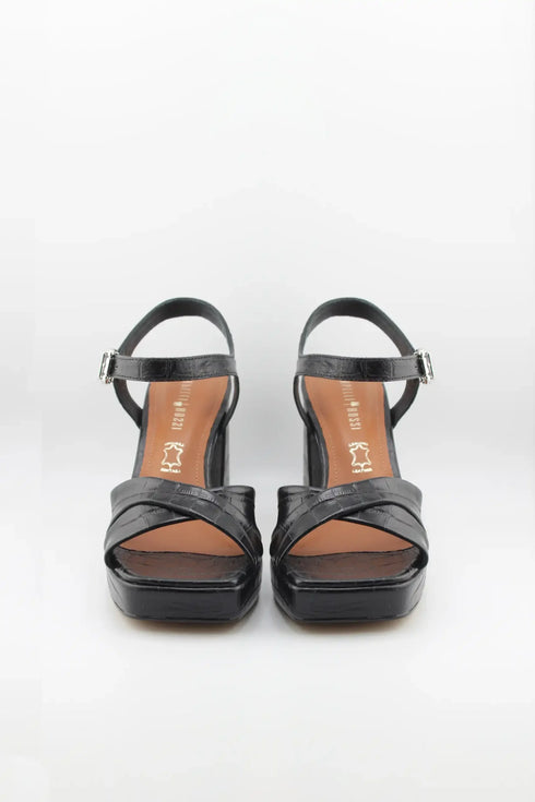 Capelli Rossi Chunky Crisscross Strap Heeled Sandals