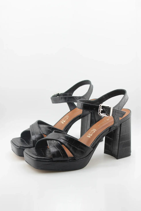 Capelli Rossi Chunky Crisscross Strap Heeled Sandals
