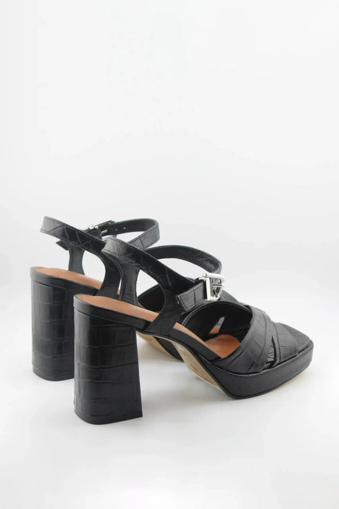 Capelli Rossi Chunky Crisscross Strap Heeled Sandals