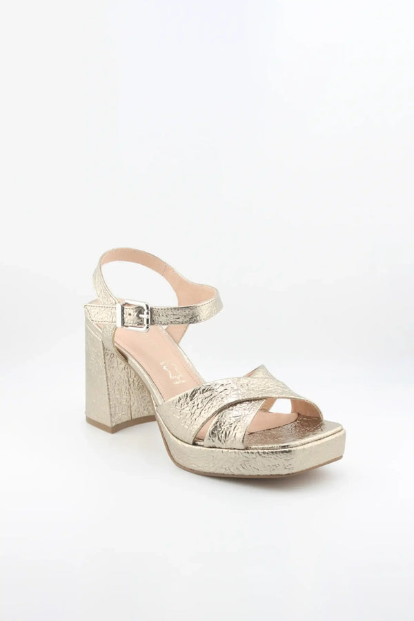 Capelli Rossi Chunky Crisscross Strap Heeled Sandals